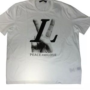 Louis Vuitton Hand Peace + Love T-shirt in white